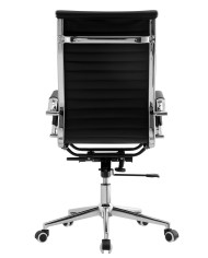 Sillón de oficina OLIVER, alto, regulación de altura, basculante profundo, similpiel negra