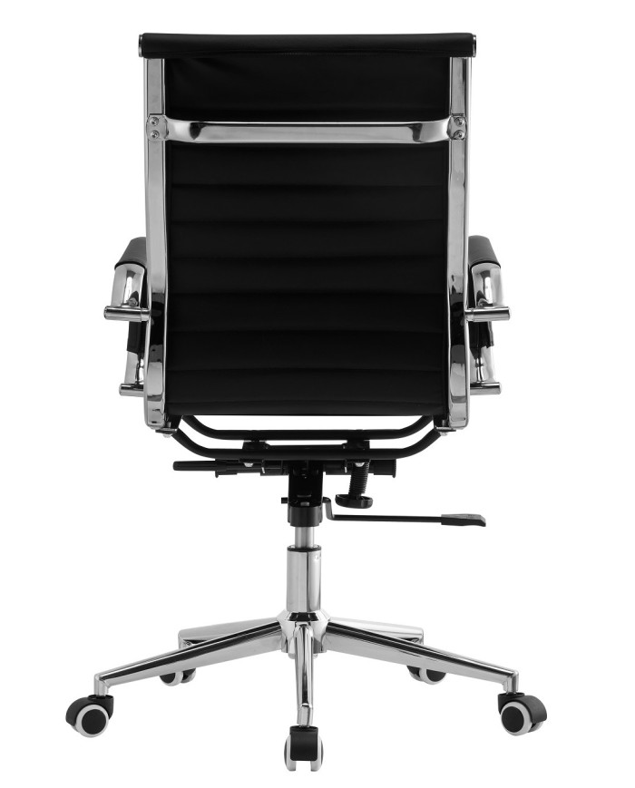 Sillón de oficina OLIVER, giratorio, regulación de altura, basculante profundo, similpiel negra