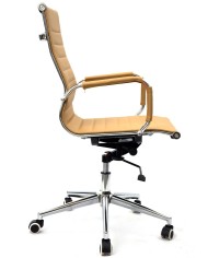 Sillón de oficina OLIVER, giratorio, regulación de altura, basculante profundo, similpiel marrón claro