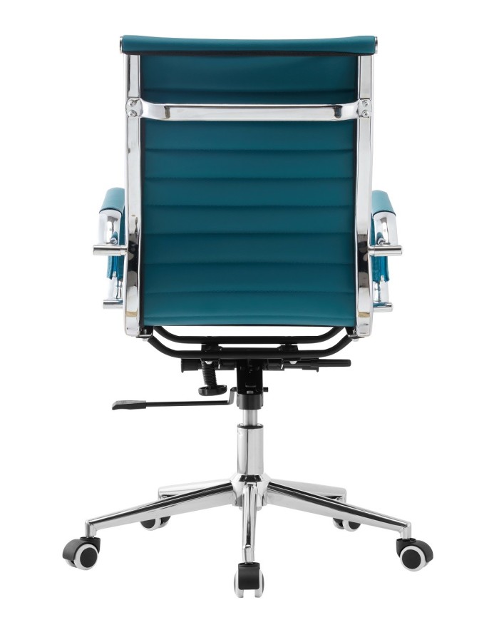 Sillón de oficina OLIVER, giratorio, regulación de altura, basculante profundo, similpiel turquesa