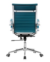 Sillón de oficina OLIVER, giratorio, regulación de altura, basculante profundo, similpiel turquesa