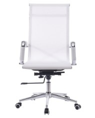 Sillón de oficina IGOR, alto, regulación de altura, basculante profundo, malla blanca