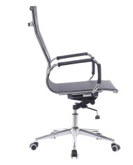 Sillón de oficina IGOR, alto, regulación de altura, basculante profundo, malla negra