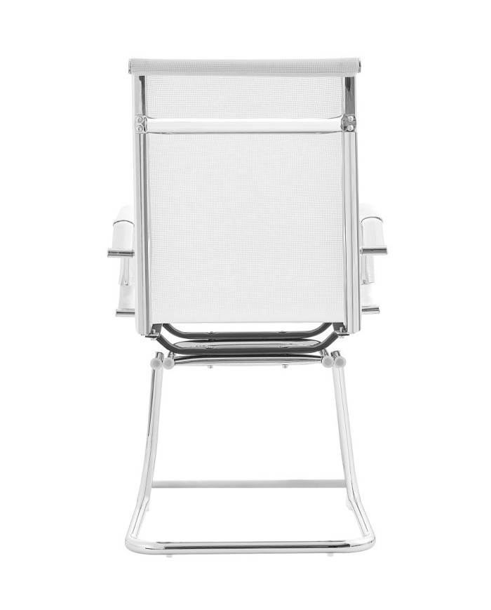 Sillón de oficina IGOR, fijo, cromado, malla blanca