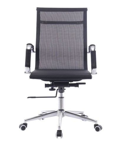 Sillón de oficina IGOR, giratorio, regulación de altura, basculante profundo, malla negra