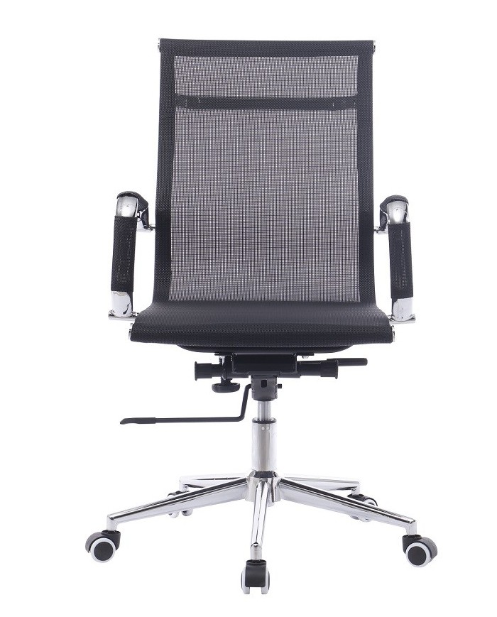 Sillón de oficina IGOR, giratorio, regulación de altura, basculante profundo, malla negra