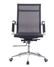 Sillón de oficina IGOR, giratorio, regulación de altura, basculante profundo, malla negra