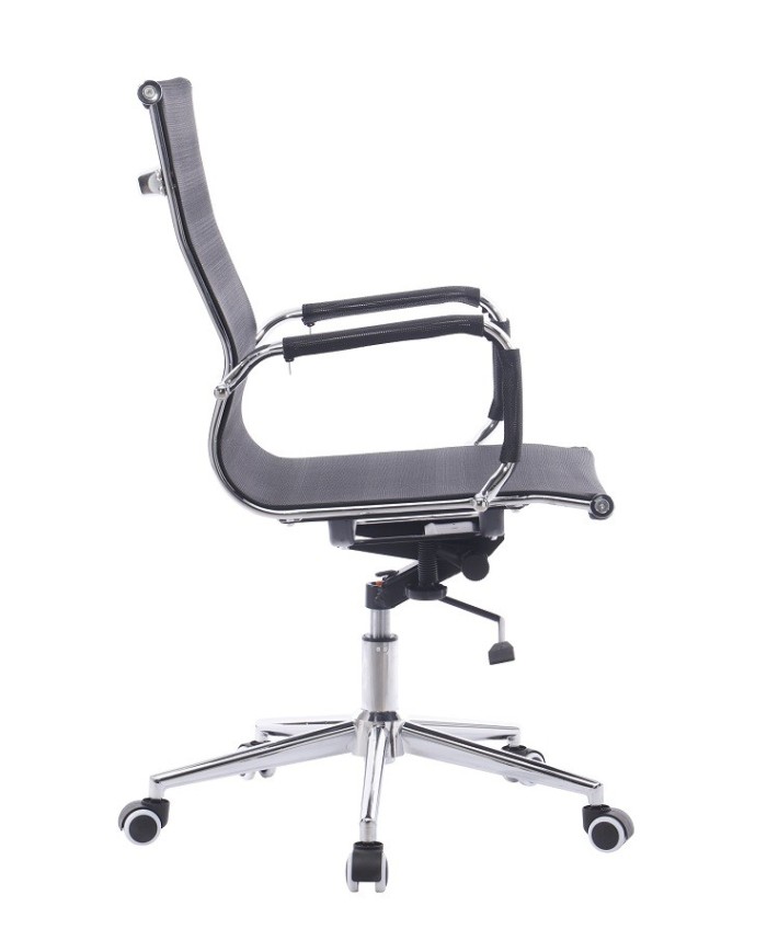 Sillón de oficina IGOR, giratorio, regulación de altura, basculante profundo, malla negra