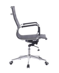 Sillón de oficina IGOR, giratorio, regulación de altura, basculante profundo, malla negra