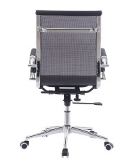 Sillón de oficina IGOR, giratorio, regulación de altura, basculante profundo, malla negra