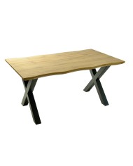 Mesa LERMA 180, metal, negro, tapa DM bilaminado 180 x 90 cms