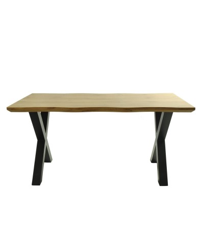 Mesa LERMA 180, metal, negro, tapa DM bilaminado 180 x 90 cms