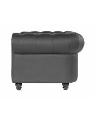 Sillón CHESTER NEW, similpiel negra
