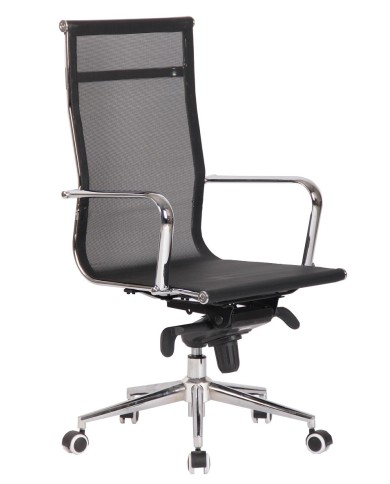 Sillón de oficina ZURICH, alto, malla negra