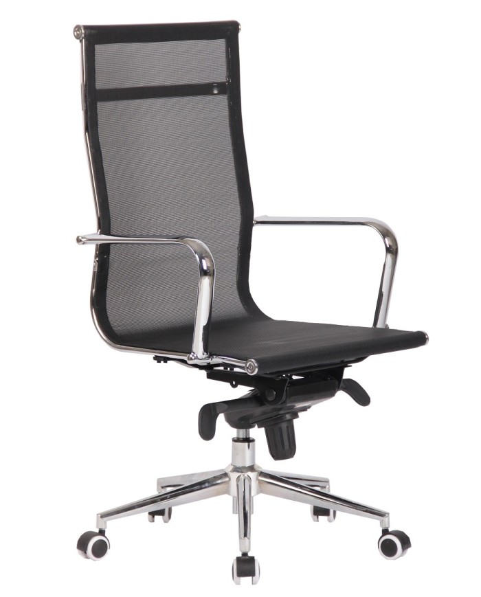 Sillón de oficina ZURICH, alto, malla negra