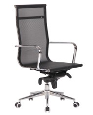 Sillón de oficina ZURICH, alto, malla negra
