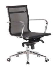 Sillón de oficina ZURICH, giratorio, malla negra