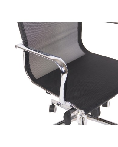 Sillón de oficina ZURICH, giratorio, malla negra
