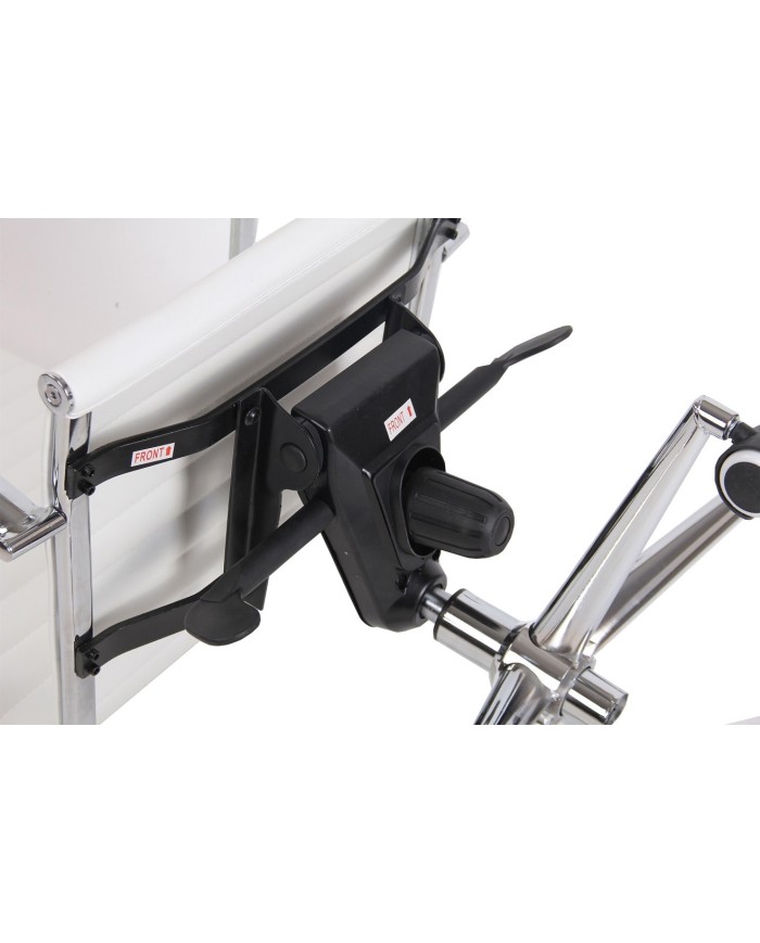 Sillón de oficina ROTERDAM, alto, similpiel blanca