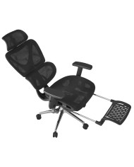 Sillón de oficina LORRIS, alto, ergonómico, malla negra