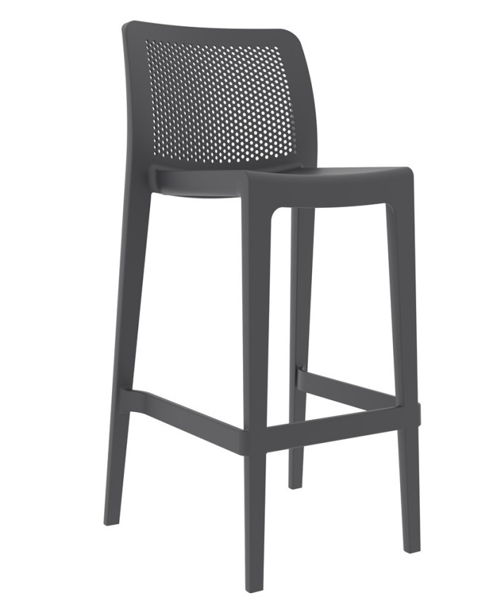 Taburete SOHO, apilable, polipropileno antracita