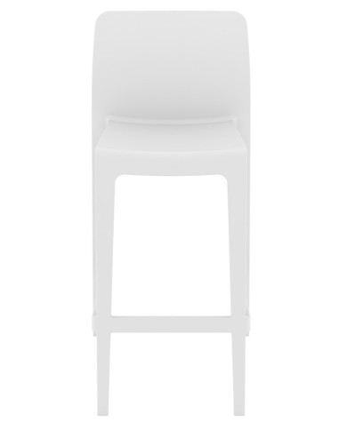 Taburete LITORAL, apilable, polipropileno blanco