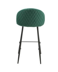 Taburete MAGDA NEW, metal, tapizado velvet verde