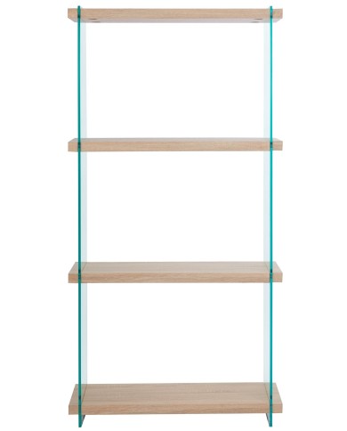 Estantería OSIRIS NEW, madera, cristal templado, 84x30x165 cms