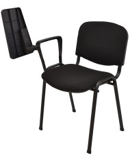 Silla NIZA NEW AM, brazo pala a derecha, chasis negro, tejido negro