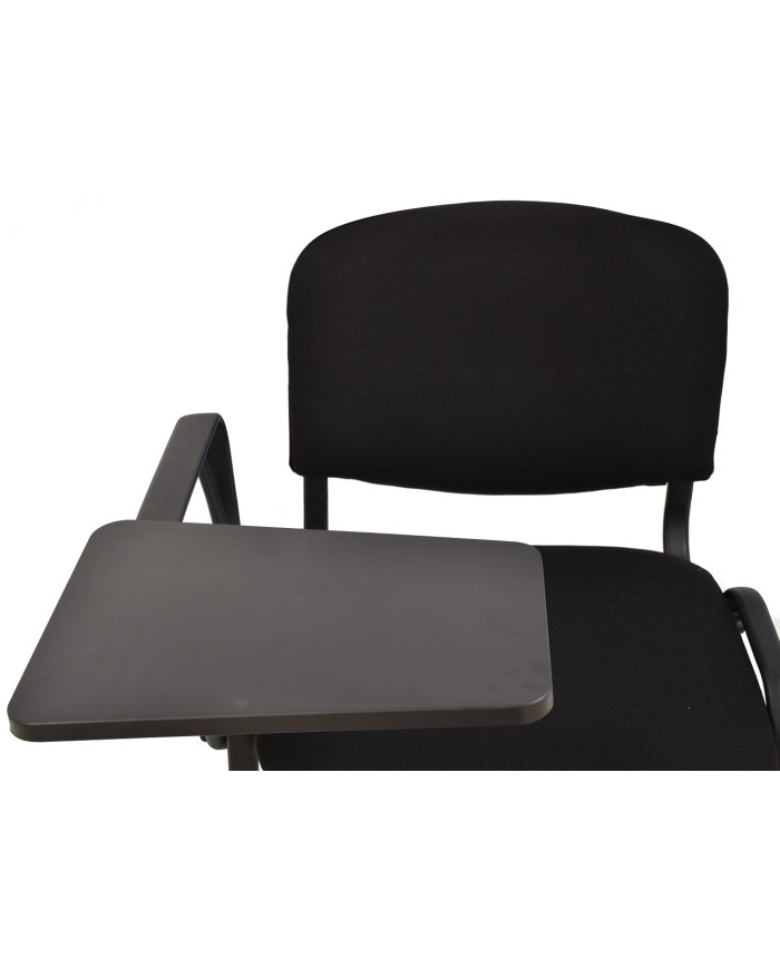 Silla NIZA NEW AM, brazo pala a derecha, chasis negro, tejido negro