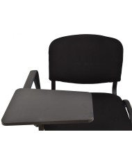 Silla NIZA NEW AM, brazo pala a derecha, chasis negro, tejido negro