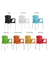 Sillón SENA, apilable, polipropileno blanco*