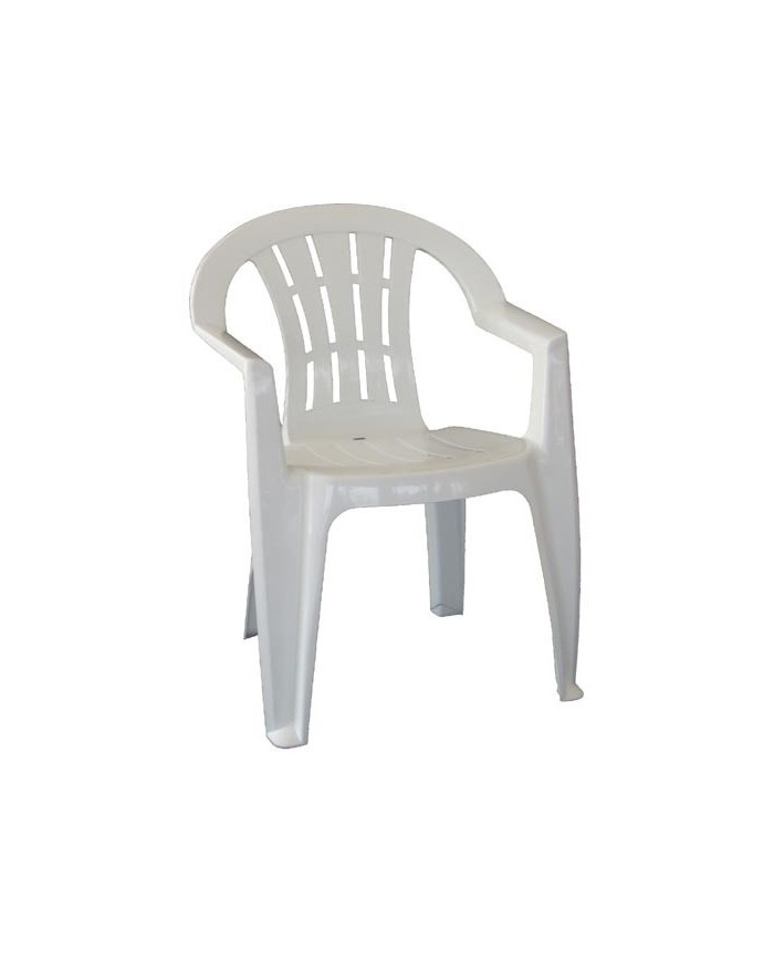 Sillón CANARIAS, monoblock, apilable, blanco