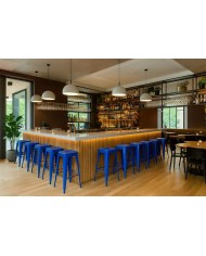 Taburete TOL EK LIMITED, acero, azul