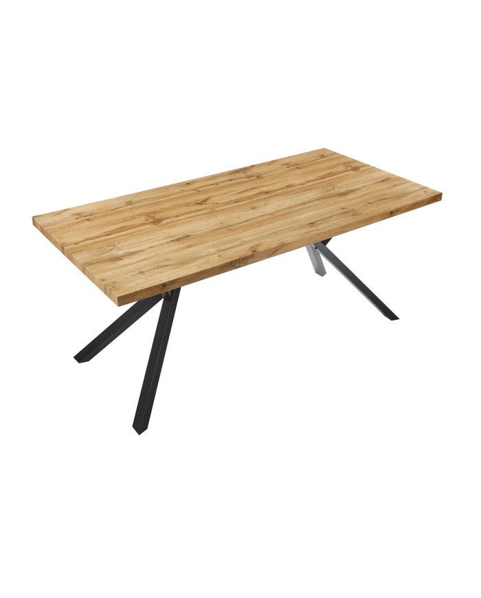 Mesa OLITE 180RT, metal, madera, 180 x 90 cms