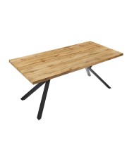 Mesa OLITE 180RT, metal, madera, 180 x 90 cms