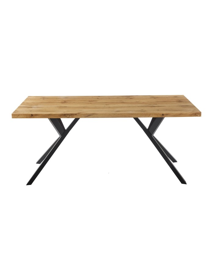 Mesa OLITE 180RT, metal, madera, 180 x 90 cms