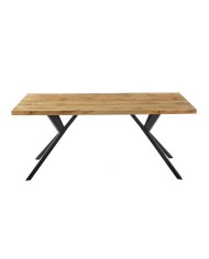 Mesa OLITE 180RT, metal, madera, 180 x 90 cms