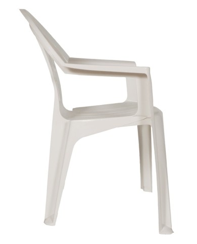 Sillón LAGO, monoblock, apilable, blanco