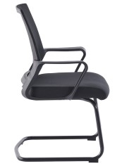 Sillón de oficina SURICE, fijo de patín, malla negra