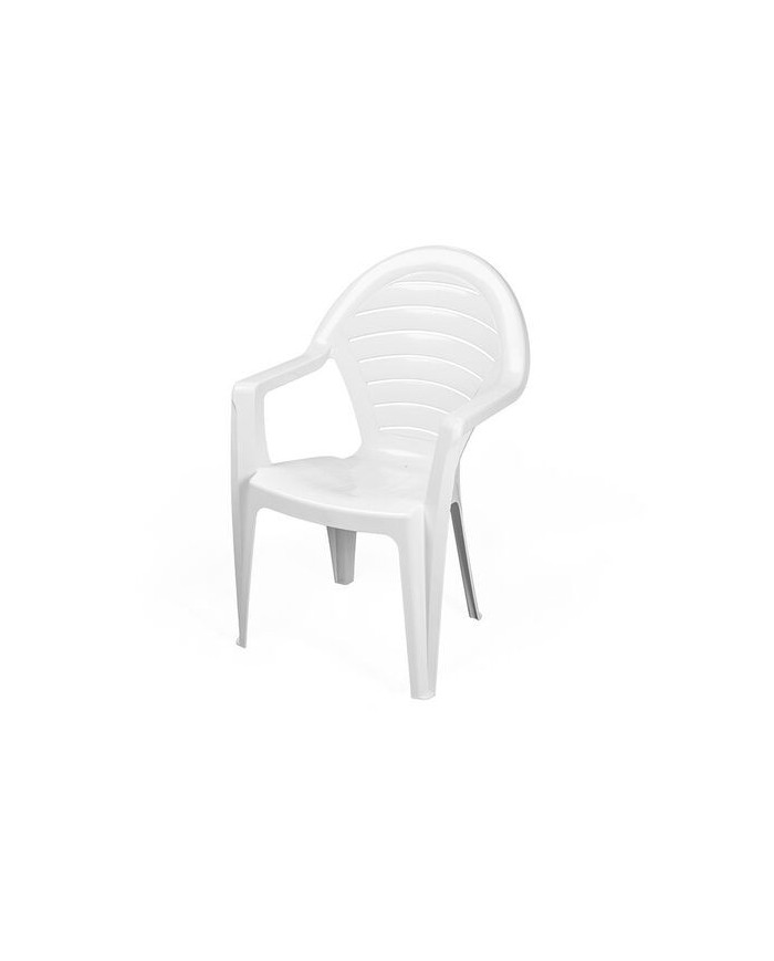 Sillón FARO, monoblock, apilable, blanco