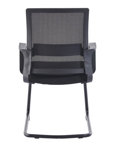 Sillón de oficina SURICE, fijo de patín, malla negra