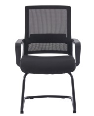 Sillón de oficina SURICE, fijo de patín, malla negra