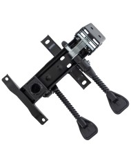 Sillón de oficina DURBUY, alto, ergonómico, gris, malla negra