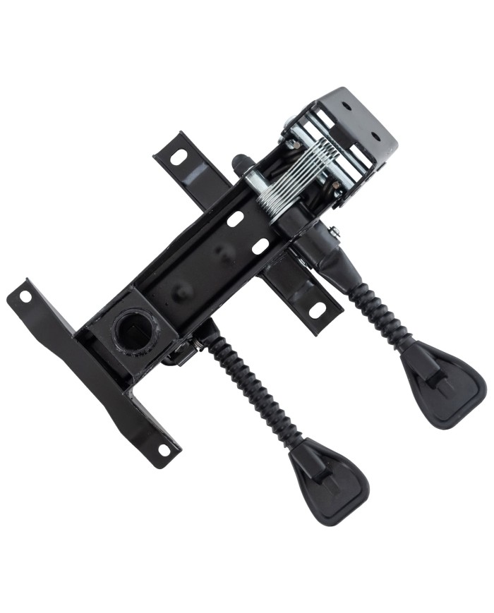 Sillón de oficina DURBUY, alto, ergonómico, negro, malla y asiento negro