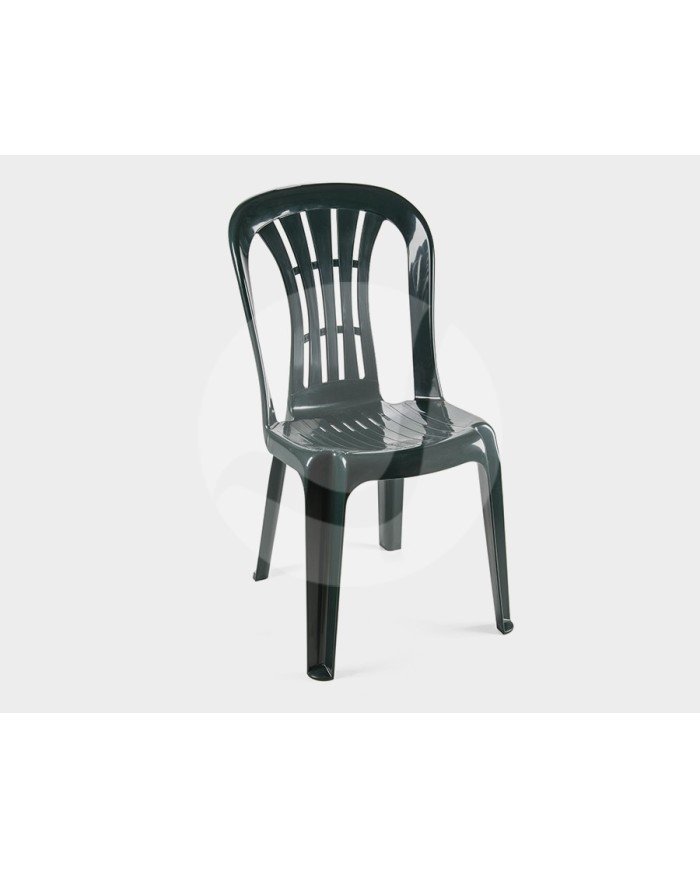 Silla CANARIAS, monoblock, apilable, verde