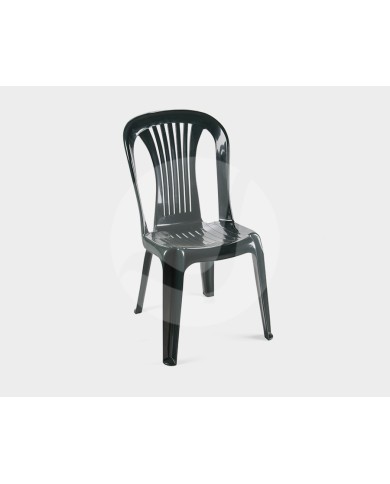 Silla LAGO, monoblock, apilable, verde