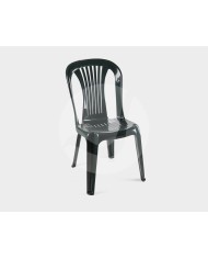 Silla LAGO, monoblock, apilable, verde