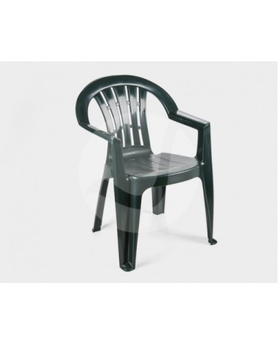 Sillón CANARIAS, monoblock, apilable, verde