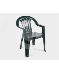 Sillón CANARIAS, monoblock, apilable, verde